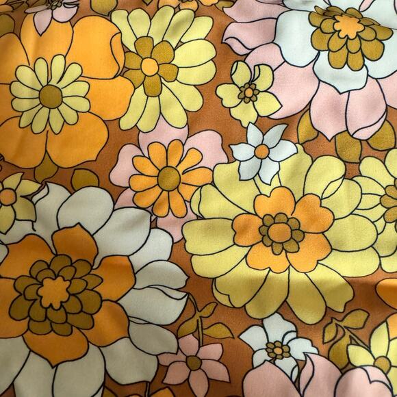 Magnolia Place 1970s Mustard Floral Print Two Piece Bikini Swimsuit - Small NWT - Picture 5 of 7